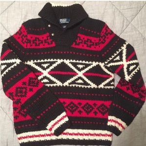 Ralph Lauren Polo mens cable knit sweater Holiday XL
